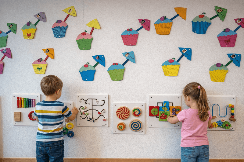 Spielwand im Gruppenraum